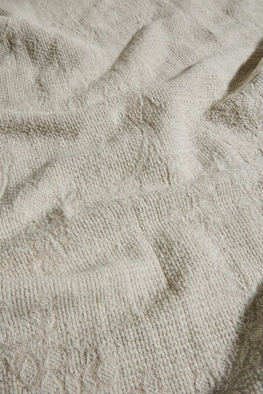 New April 23 FERGUSONS IRISH LINEN AFGHAN DECK NATURAL